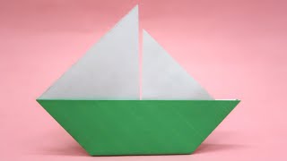 Comment faire un bateau voilier en papier  Origami Facile TUTO [upl. by Arraeit257]