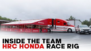 Inside the Team HRC Honda Race Rig [upl. by Nauqet687]