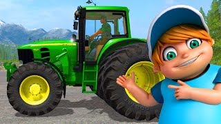 John Deere tractor video for kids  Cartoon PART 2 [upl. by Mairb96]