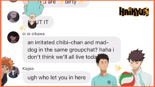 Hinata roasts Aoba Johsai  haikyuu texts  Roasting series [upl. by Adest522]