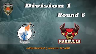 Atlasbasket  Div 1Round 6  ΚΑΤΡΑΚΕΙΛΑ vs MAD BULLS [upl. by Cosma746]