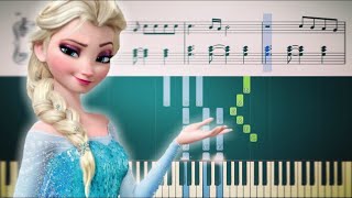 LET IT GO Frozen  Piano Tutorial  SHEETS [upl. by Akenahc]