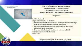 Caltanissetta Irsap evento sulla crescita e la competitività degli agglomerati industriali sicilia [upl. by Latisha]