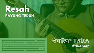 Tutorial Intro Payung Teduh Resah Guitar Tabs [upl. by Carmelia]