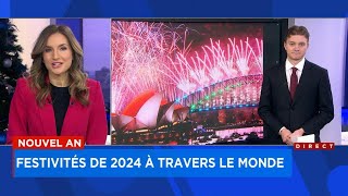 Nouvel An  festivités de 2024 à travers le monde  explications 12h [upl. by Areta]