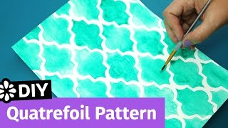 DIY Quatrefoil Pattern  Easy Notebook Cover Idea  Sea Lemon [upl. by Origra846]