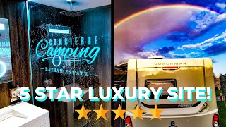 We visit a 5 star luxury caravan site  Concierge Camping West Sussex [upl. by Enniotna]