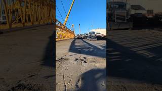 Crawler Crane Breakdown Video On The Way crane trucking [upl. by Adnawed]