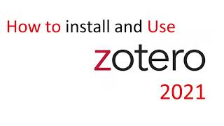 How to install and use Zotero for reference citations  simple and quick guide [upl. by Sivia]