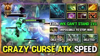 CRAZY CURSE ATTACK SPEED Carry Abaddon Max Slotted Item Build Even Wraith King Cant Stand 1v1 DotA2 [upl. by Mcnair394]