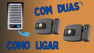 como ligar um interfone com duas fechaduras esquema que não falha [upl. by Havens]