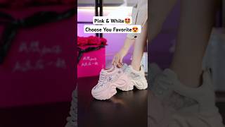 Pink Shoes For Girls New Design 🤩 sheshoe pinkshoes whiteshoes girlsshoes shorts shoes [upl. by Namhar456]