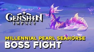 genshin impactMillennial Pearl Seahorse boss fight [upl. by Lesh]