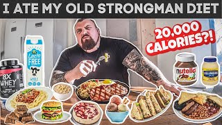 I ate my old Strongman diet for a day [upl. by Theda]