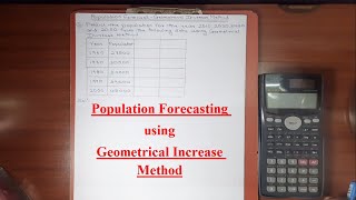 Population Forecasting  Geometrical Increase Method  Civil Engineering [upl. by Hplar]