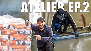 ► ON COULE LA DALLE DE BÉTON PLUS DE DEUX TONNES À LA MAIN [upl. by Cirdes]