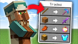 Minecraft But Villagers Trade OP items [upl. by Wilfred]