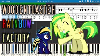 WoodenToaster  Rainbow Factory Piano Tutorial  Sheets  MIDI Synthesia [upl. by Lusar376]