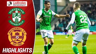 Hibernian 31 Motherwell  Hibs Fight Back to Give Jack Ross First Win  Ladbrokes Premiership [upl. by Yliab280]