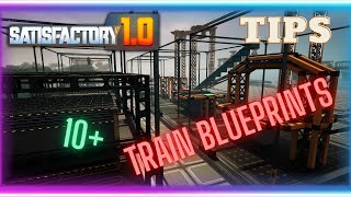 10 Train Railway and Infrastructure Blueprints inspiration in Satisfactory 10  Tips and Tricks [upl. by Besnard]