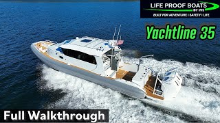 Safest Luxury Yacht in the World Yachtline 35 Tour [upl. by Stinky]