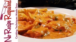 Cheese Ravioli with Creamy Marinara  NoRecipeRequiredcom [upl. by Eyahc93]