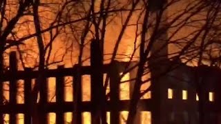 Video Now Fire rages through mill in Pawtucket [upl. by Carolyne]