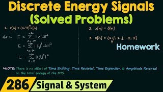 Discrete Time Energy Signals Solved Problems [upl. by Kcired339]