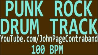 Punk Rock Drum Backing Track 100 BPM [upl. by Nivram]