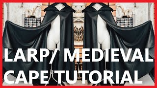 DIY medieval cosplay cape  cloak Tutorial  EASY [upl. by Presber]