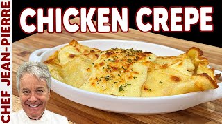 Savory Crepes Cheesy Chicken Crepe  Chef JeanPierre [upl. by Frierson]