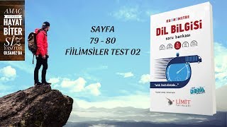 LİMİT YAYINLARI  LİMİT KRONOMETRE DİL BİLGİSİ SB  FİİLİMSİ TEST 02 [upl. by Roanne]