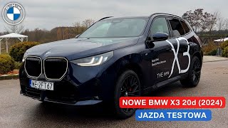 Jazda testowa nowym BMW X3 z silnikiem diesla 20d 2024  bmtv  204 [upl. by Kennie]