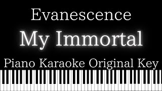 【Piano Karaoke Instrumental】My Immortal  Evanescence【Original Key】 [upl. by Panta187]