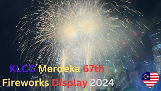 KLCC Merdeka 67th Fireworks Display 2024  Malaysia Independence Day [upl. by Ahrat]