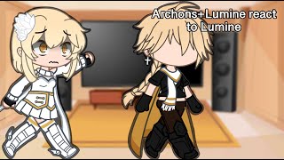 Archons  Lumine react to Luminefemale MC [upl. by Hildy940]