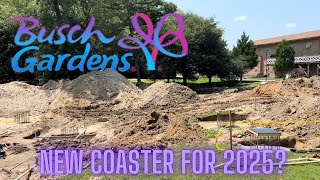 New Coaster Footers Busch Gardens Williamsburg Construction Update 812024 COASTERnet Update [upl. by Itsa]