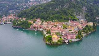 Varenna Lake Como Italy By Drone 4K [upl. by Ahsenal]