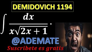 100 integrales por sustitución o cambio de variable ejemplo 25 integral de dxxsqrt2x1 [upl. by Zoilla]