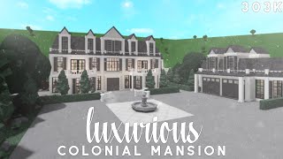 Bloxburg  Luxurious Colonial Mansion Build [upl. by Bertilla]