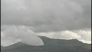 Steam Rises From Aso Volcano Crater Following Eruption [upl. by Houston]