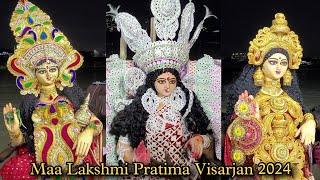 Maa Lakshmi Pratima Visarjan 2024  Kolkata Babughat  Lakshmi Puja Idol Immersion 2024 [upl. by Baker]