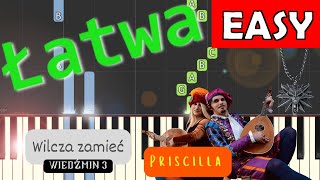 🎹 Pieśń Priscilli Wilcza Zamieć WIedźmin 3  Piano Tutorial łatwa wersja 🎵 NUTY W OPISIE 🎼 [upl. by Annatsirhc69]