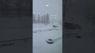 Snow storm in Jessheim Norway 17012024 [upl. by Ama]