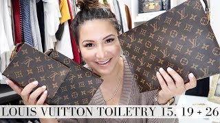 LOUIS VUITTON TOILETRY 15 19 amp 26 COMPARISON  5 Minute Friday  LuxMommy [upl. by Conner]