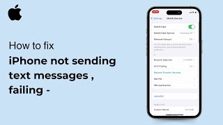 iPhone not sending text messages  failing  Fix  iOS  2024 [upl. by Sachs]