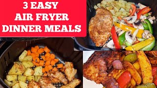 My Top 3 Easy Air fryer Dinner Meals Recipes  Perfect for both small and Big Air fryer sizes [upl. by Sinegra300]