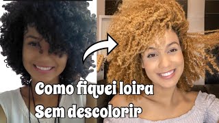 COMO FIQUEI LOIRA SEM DESCOLORIR O CABELO [upl. by Danialah180]