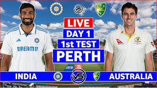 India vs Australia 1st Test Day 1 Live  IND vs AUS 1st Test Live Scores amp Commentary  IND Innings [upl. by Norit]