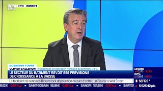 Olivier Salleron FFB  Le secteur du bâtiment revoit ses prévisions de croissance à la baisse [upl. by Dietrich]